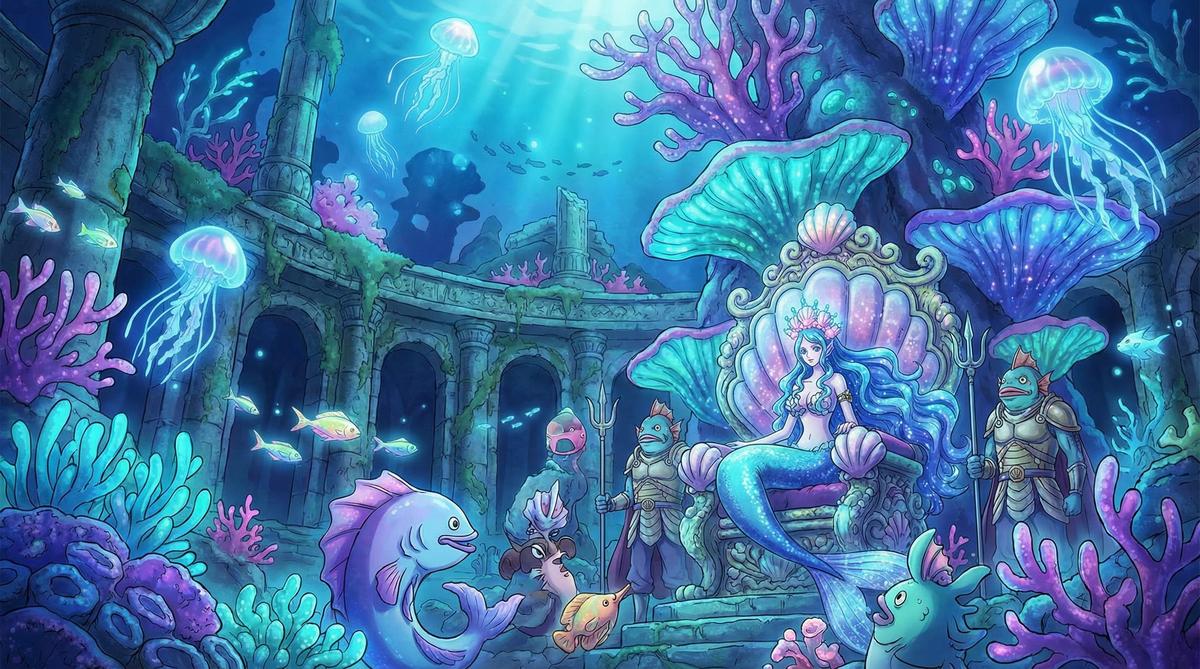 抖音风海神岛动漫-深海秘境